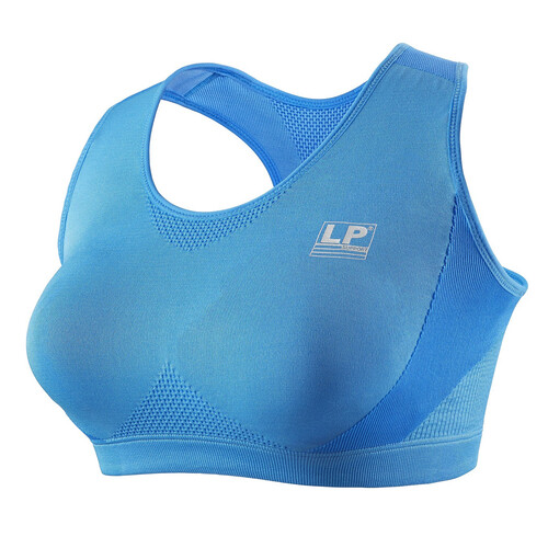  LP SUPPORT Women's Workout Compression High-Impact Sports Bra  235Z - Workout, Gym, Yoga - Ultimate Comfort & Support - Correct Posture  (Blue, Medium) : Health & Household
